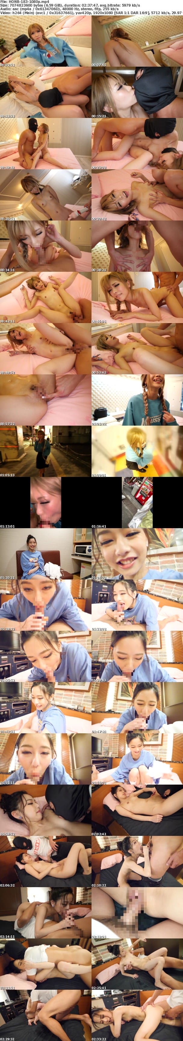 (Full HD) HONB-183 地方から上京した2人の若い日本人ギャルとラブホでハメた時の動画販売。