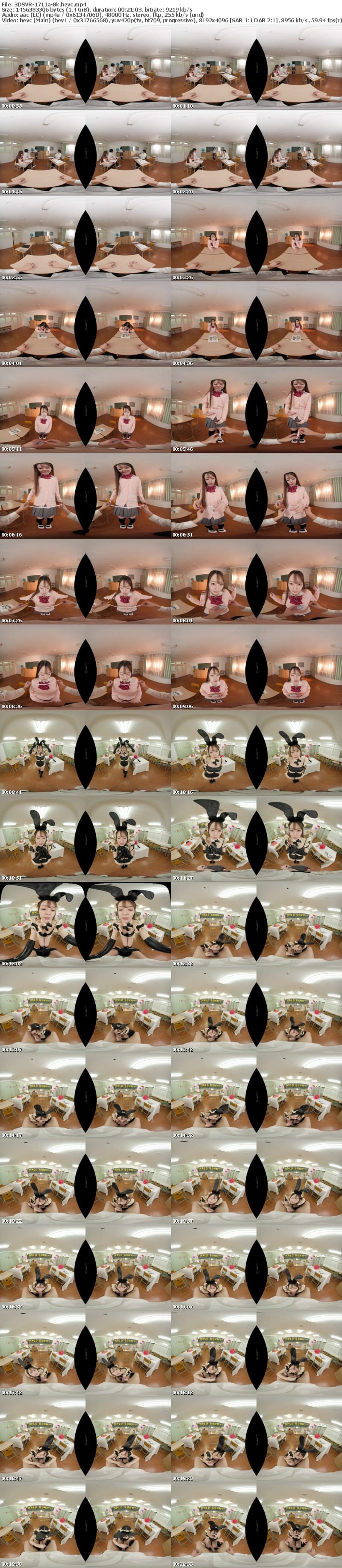 [VR] 3DSVR-1711 【VR】【8K】「制作した衣装のメイドバニーがセクシーすぎて気絶！お泊りドキドキH前夜祭 学園祭衣装制作でお泊り 誘惑と可愛さの最強タッグメイドバニー」 高瀬りな