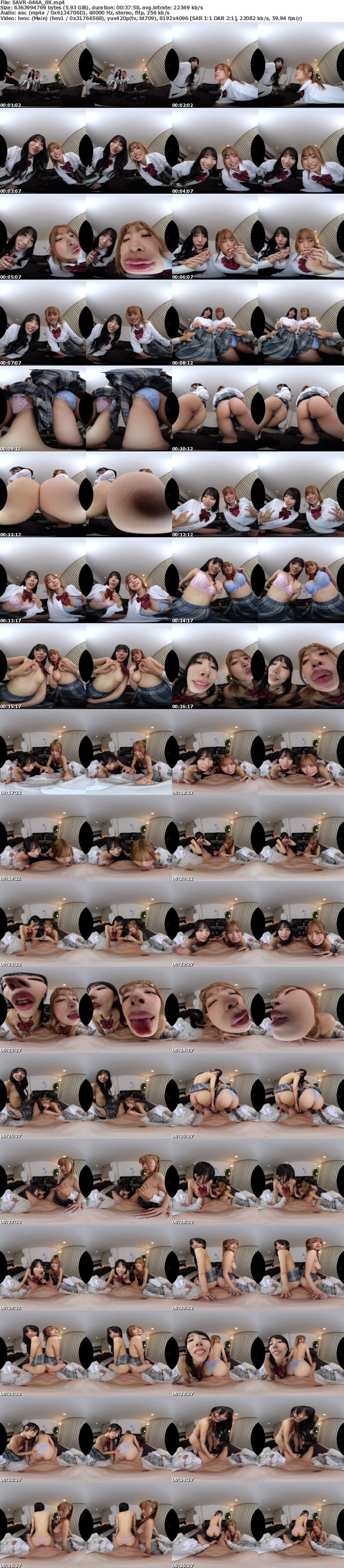 [VR] SAVR-646 【VR】W美尻J系ハーレム 仲良しP活女子たちに淫語で煽られ、尻に敷かれて朝までナマ性交！！ 尾崎えりか 椿りか