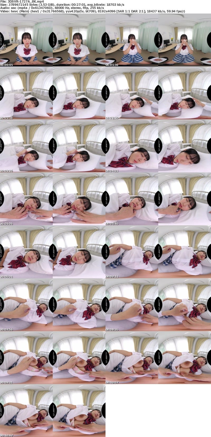 [VR] 3DSVR-1727 【VR】【8K】胸の発育が著しい巨乳女子●生の健康診断 ＃アナル検診 ＃経膣検査 ＃口腔検査 ＃胸部検査 ＃性交検査 姫咲はな