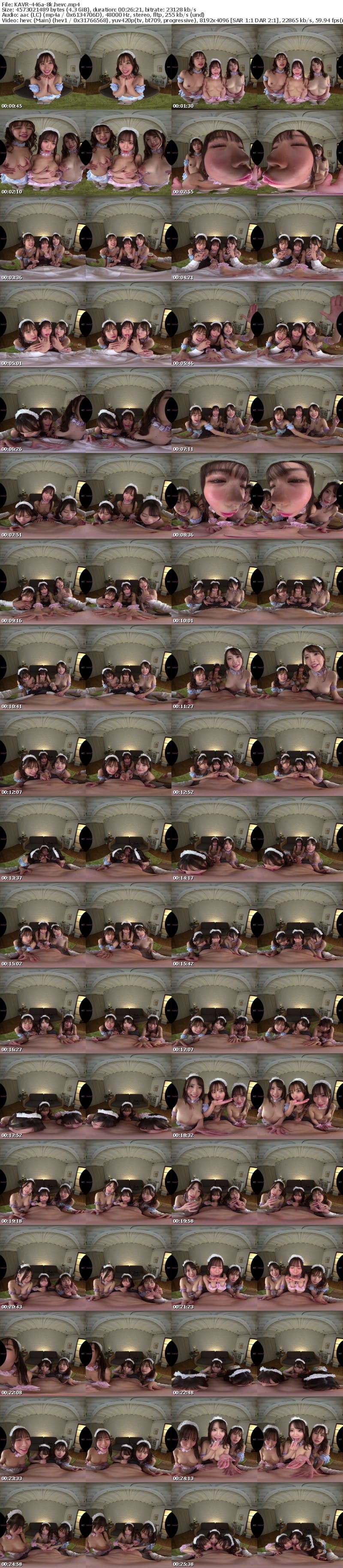 [VR] KAVR-446 【VR】顔面優等生！美乳スレンダーボディ！性感帯トリプル責め！しゅきしゅき全裸メイド 天羽りりか 前田美波 椎名ななみ