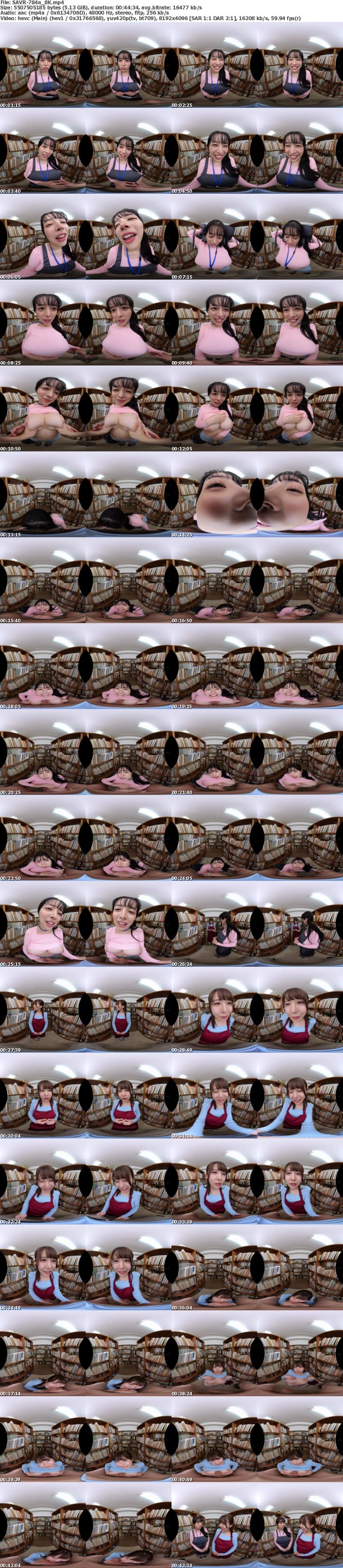 [VR] SAVR-784 【VR】「声出しちゃゼッタイ駄目だからね？」1人でもヤバいのに美人司書2人のノーブラ誘惑が凄くて読書に集中できない… W乳まみれの至近距離ささやき中出し性交 のあさん（24）とこなつさん（23）