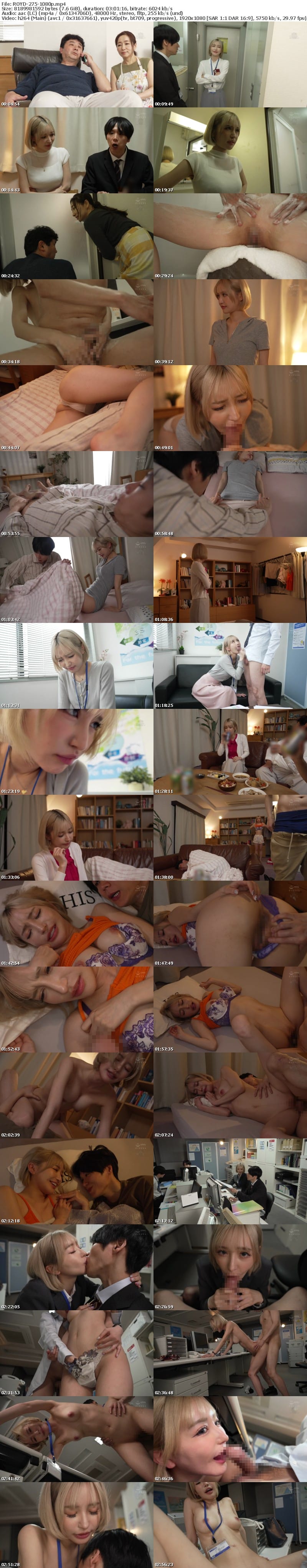 ROYD-275 おチンチン舐めてあげるから恋人のフリしてっ!早く結婚しろとうるさい両親を安心させるために超カワイイ同期女子の一日彼氏になったボク 百永さりな