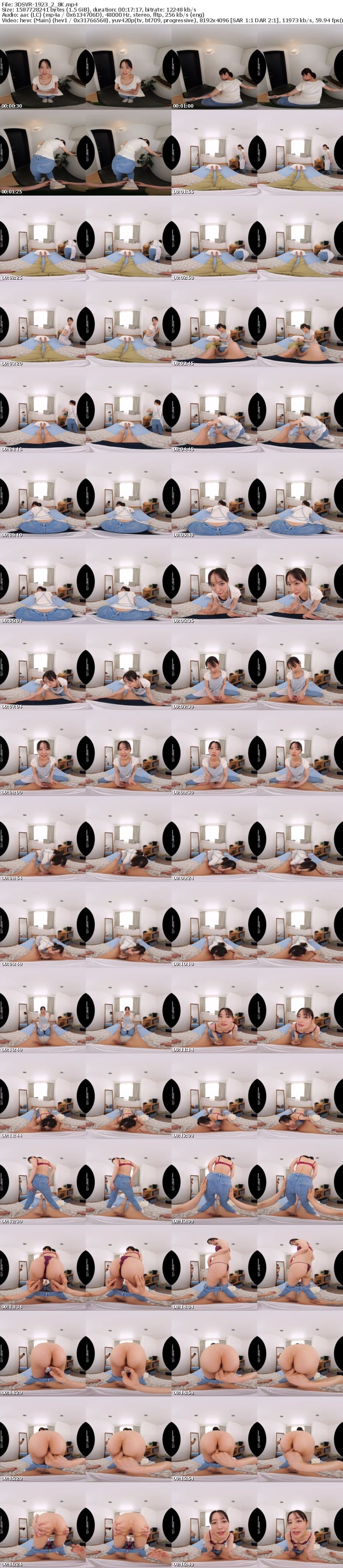 [VR] 3DSVR-1923 【VR】【8K】家事代行ピタパン尻がエロすぎて我慢0秒デカチン即ハメ立ちバックしたら…さらに生中出しを求めてきて…美咲かんな