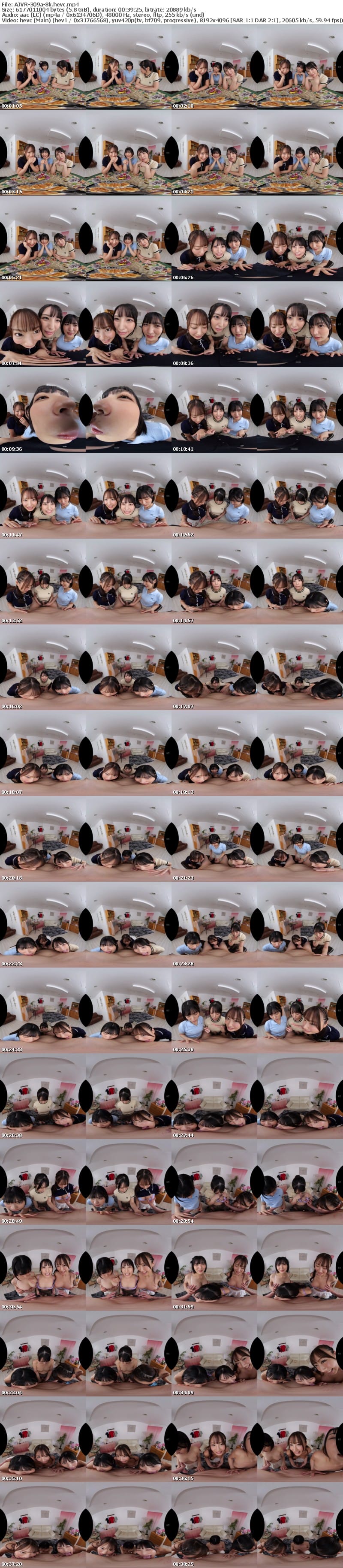 [VR] AJVR-309 【VR】常にダブル乳首舐め＆騎乗位ローテで回転イカされ9発！ビジュ強すぎGAL3名に計89分ずっとW乳首舐め＋杭打ちピストンで何度もチクシャ全員中出しオールナイト