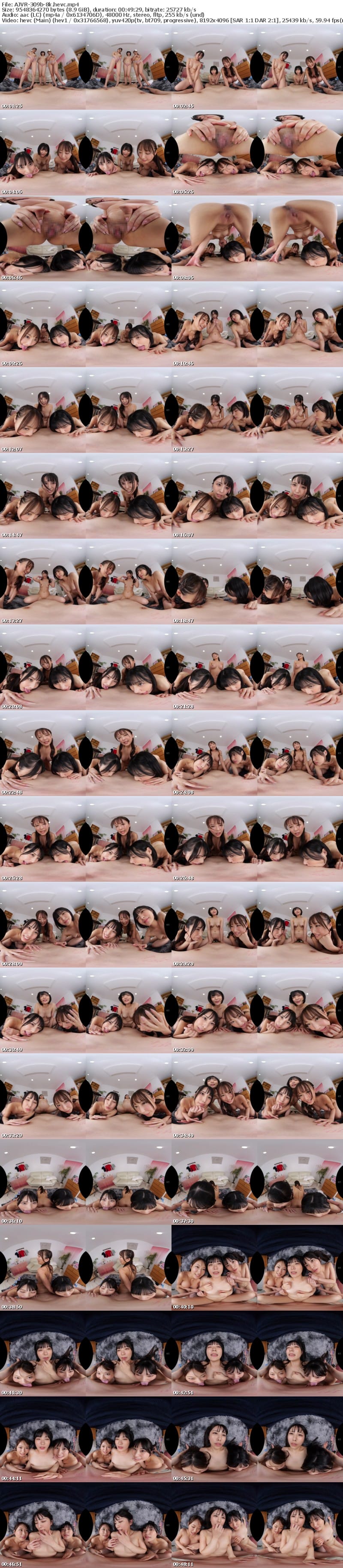 [VR] AJVR-309 【VR】常にダブル乳首舐め＆騎乗位ローテで回転イカされ9発！ビジュ強すぎGAL3名に計89分ずっとW乳首舐め＋杭打ちピストンで何度もチクシャ全員中出しオールナイト