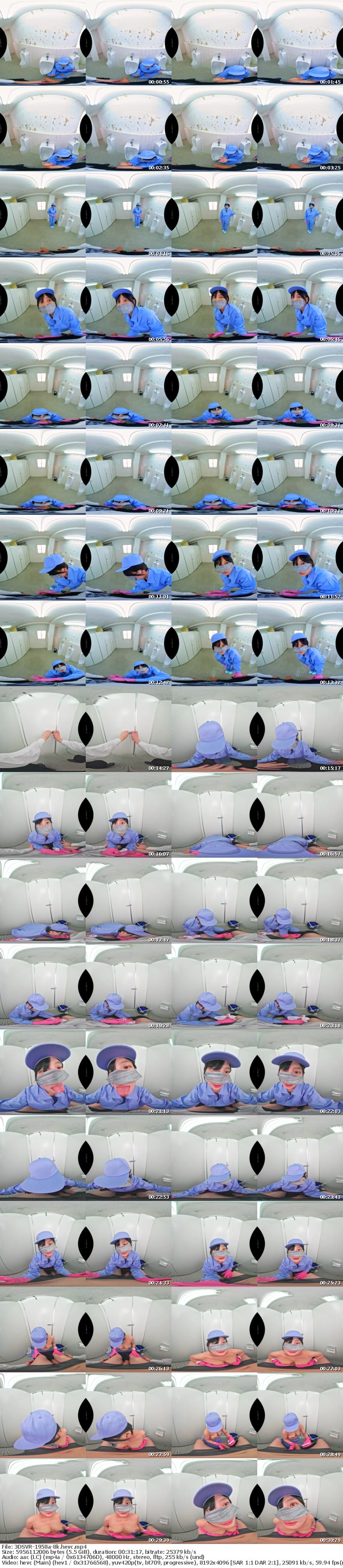 [VR] 3DSVR-1958 【VR】【8K】中野区本町××ビル トイレ清掃員Nさん 頼めば抜いてくれる底辺職だと見下していたらまさかの痴女化で逆レ×プ