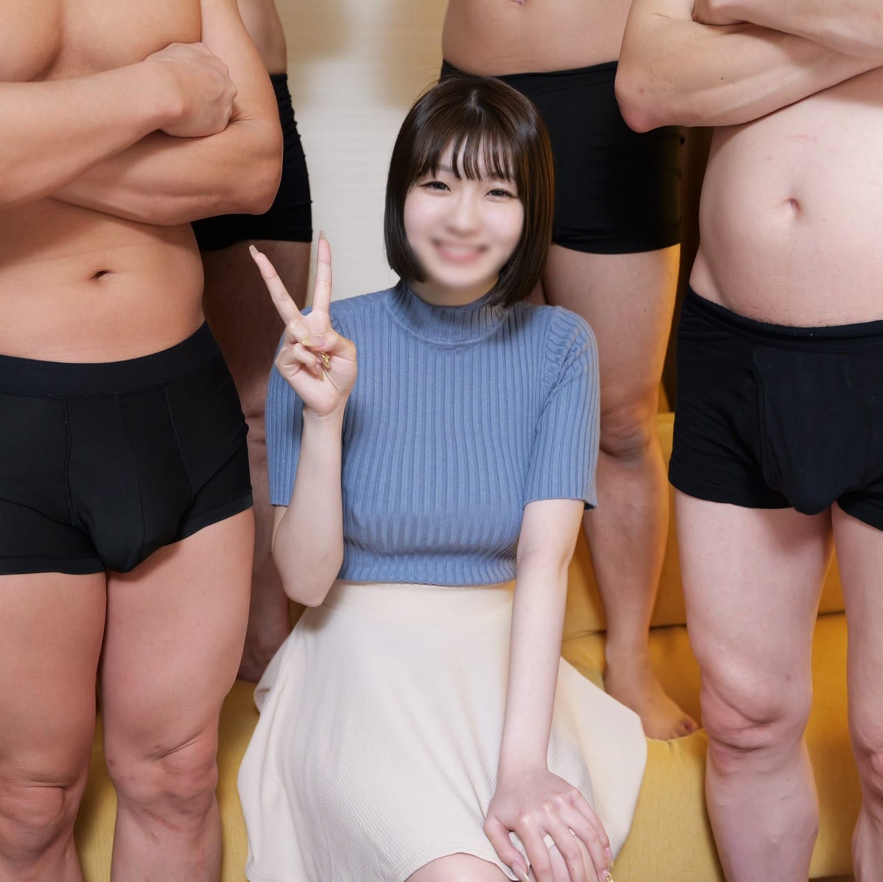FC2 PPV 4897110 【1週間50％OFF】「合計6発射精」清楚系Fカップ田舎JD 4本巨根に囲まれ色白ボディ調教 中出し・ごっくん・顔射！！